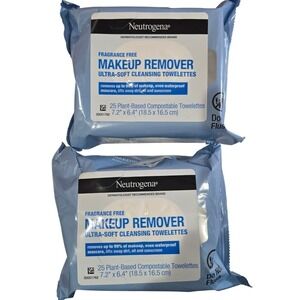 2‎ Bundle Neutrogena Makeup Remover Soft Cleansing Towelettes Fragrance free